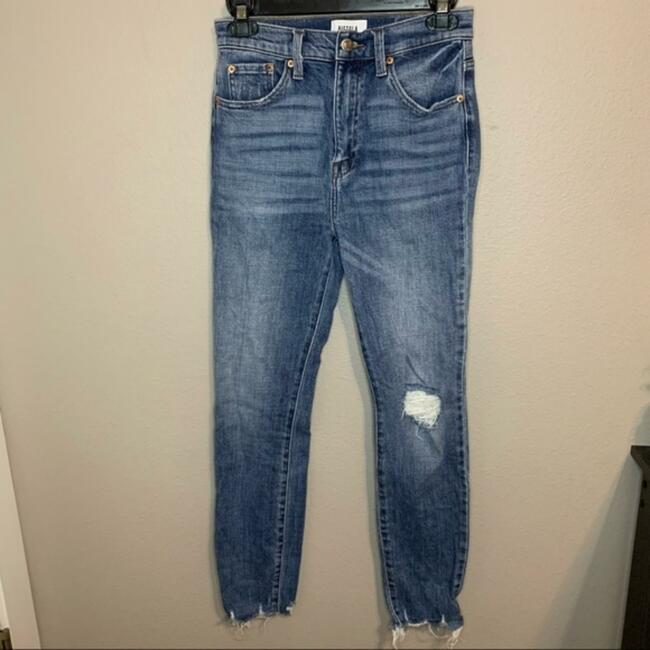 Pistola high waisted distressed raw hem jeans women's size 26