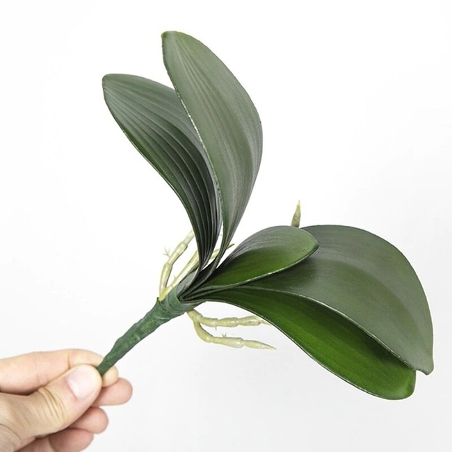 Artificial Butterfly Orchid Leaf Flower Fake Plants Home Decor Wedding Party