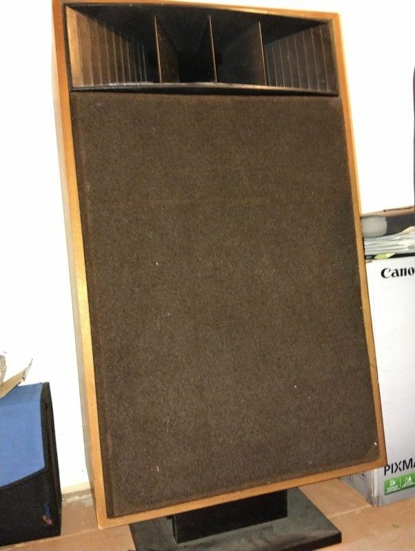 Two Old School Realistic Mach 1 Speakers Including Floor Stands