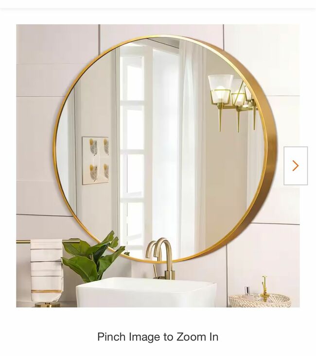 Round Gold Infinity Mirror