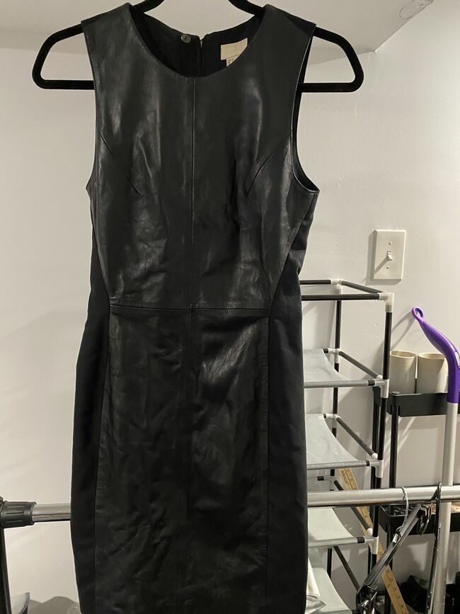 H&M Black Leather Dress (size 4)