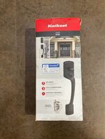 Prague Matte Black Entry Door Handle Only with Pismo Round Door Knob