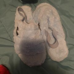 Blue Furry Uggs Slippers (size 10)