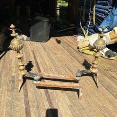 Vintage Full Brass Fire Place Andiron