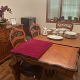 Dining Room Table With Chairs Plus China Cabinet And Dish Set