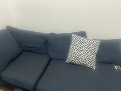 Blue Sectional Sofa .