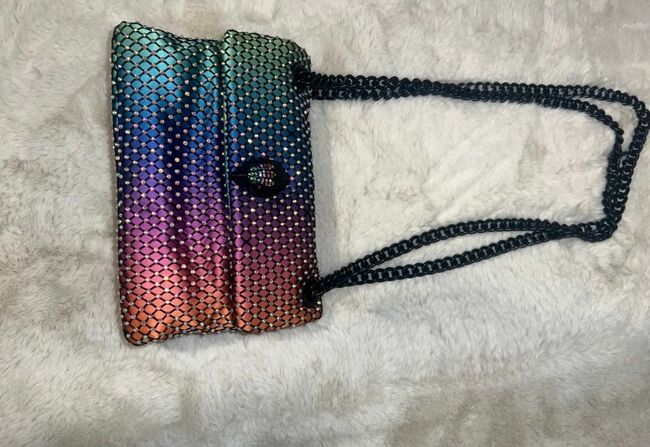 Kensington X Rainbow Rhinestone Net Mini Crossbody Bag
