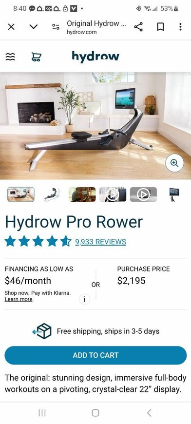 Hydrow Pro Rower