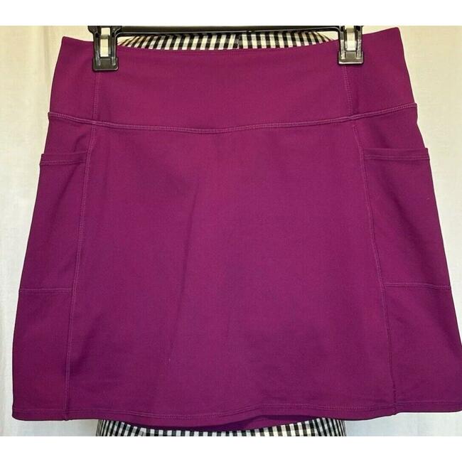 Skechers Go Walk Women's Skort Built in Mesh Shorts High Waisted Plum Medium