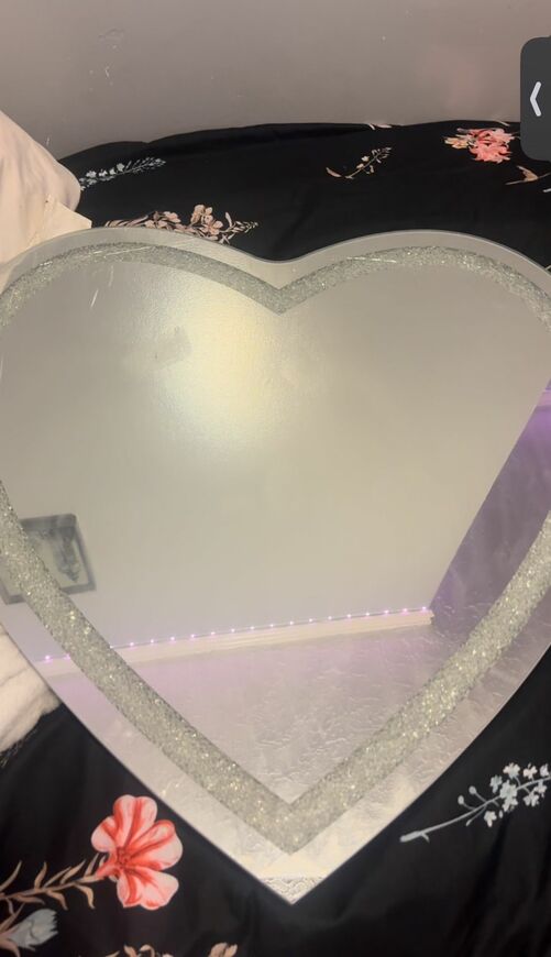 Heart Glass Mirror.