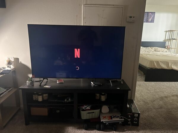 58 Inch Huge Samsung Tv + Tv Stand