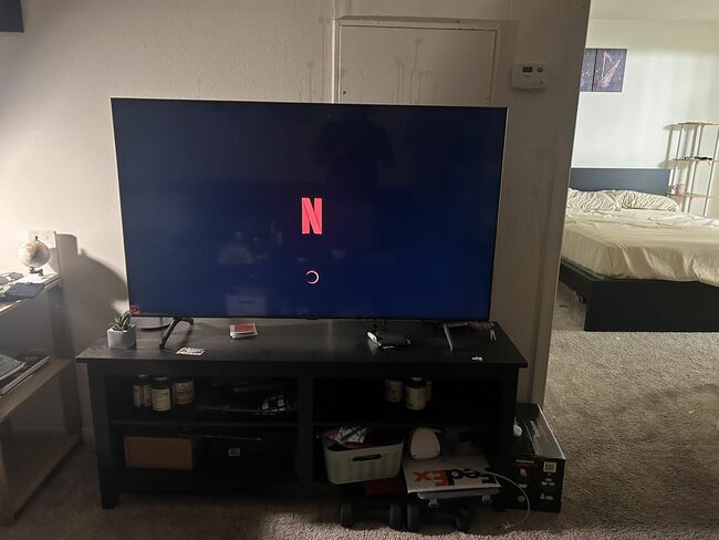 58 Inch Huge Samsung Tv + Tv Stand