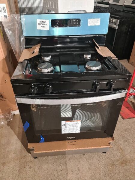 30"Brand New Whirlpool Gas Stove Stainless Steel