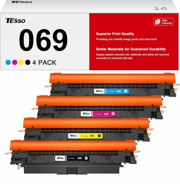 069 Toner Cartridge Set Replacement Canon 069 , mf753cdw , MF751Cdw 4 Pack, Chip