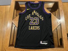 Los Angeles Lakers Nike Dri Fit Lebron James Jersey City Edition Large Mens NWT!
