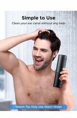 Ear Wax Removal- Water Powered Ear Cleaner with 6 Reusable Replacement Tips & Clear LED Display with 3 Pressure Modes, Electric Ear Cleaning Kit Water