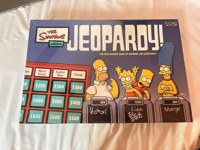 Brand New Vintage Board Game The Simpsons Jeopardy