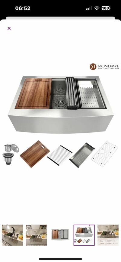 New In Box Farmhouse Sink