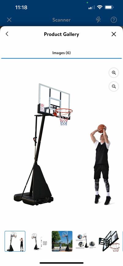 SUGIFT 54 In. Portable Basketball Hoop System, 7.5 - 10 ft. Height Adjustable