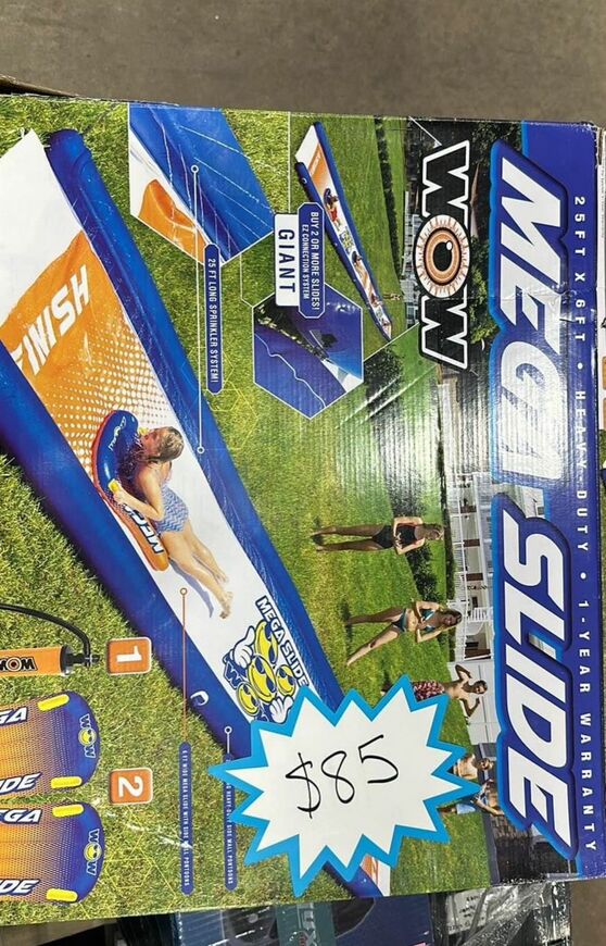 Wow Sports Mega Water Slide Giant Backyard Slide with Sprinkler, Slip and Slide for Adults and Kids,