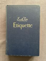 Emily Post’s Etiquette, vintage collectible book, The Blue Book of Social Usage, 1959 Ninth Edition, Funk & Wagnalls, 671 pages, good condition