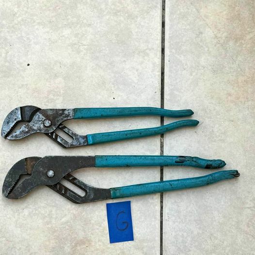 Two channel lock 12in & 10in. Used