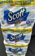 Brand New Scott 1100-Sheets, 1-Ply Bath Tissue, 36 ct.
