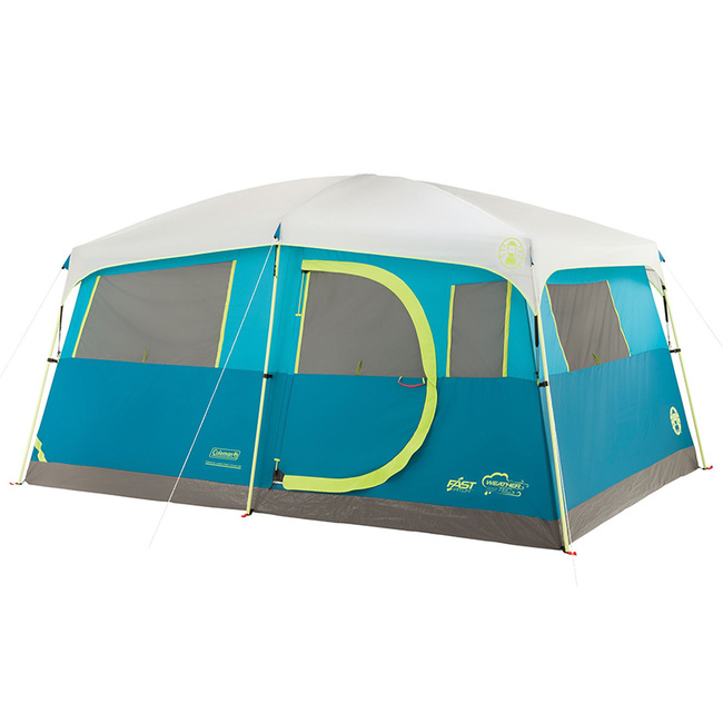 8-Person Tenaya Lake Fast Pitch Cabin Camping Tent with Closet, Light Blue