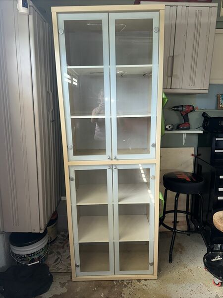 Glass Door Cabinet With Shelves