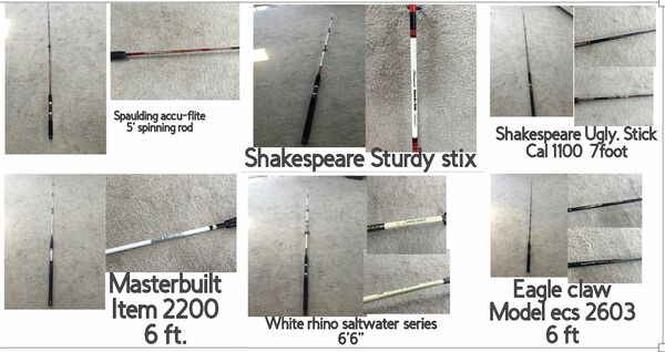 42) Fishing Rods + Accessories