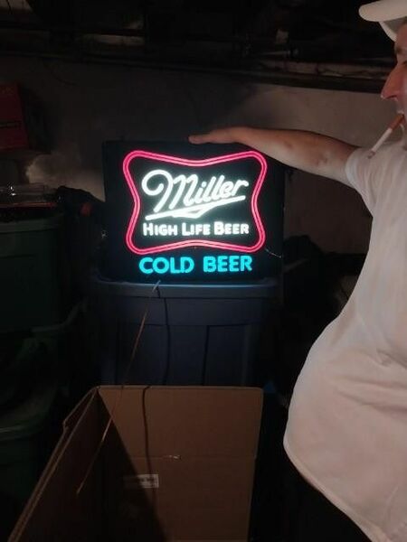 Miller High Life Beer Sign Circa 1970-80s