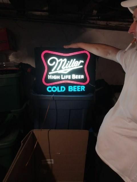 Miller High Life Beer Sign Circa 1970-80s