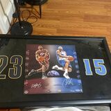 Lebron James & Carmelo Anthony Dual Signed Photo Upper Deck COA