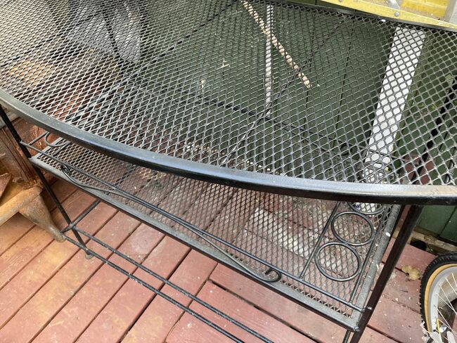 Wrought Iron High Top Bar With 2 Chairs