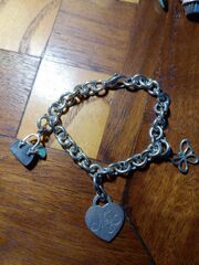 Tiffany & Co. Sterling Silver 925 "Mom" Charm Bracelet