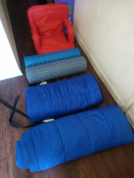 2 Sleeping Bags 2 Matt's And A Camping Chair