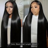 30 Inch Brazilian Long Straight Human Hair Wigs 13x4 Lace Frontal Wig For Women Real Hair Lace Front Wigs Pre Plucked 16-34 Inches