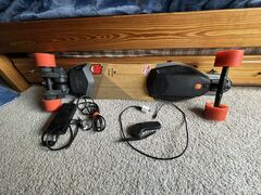 Boosted Board V2 Dual Electric Longboard (Remote, Charger & Box) + newer wheels