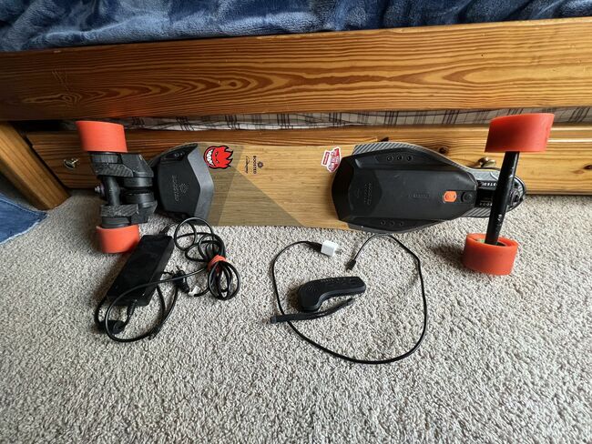 Boosted Board V2 Dual Electric Longboard (Remote, Charger & Box) + newer wheels