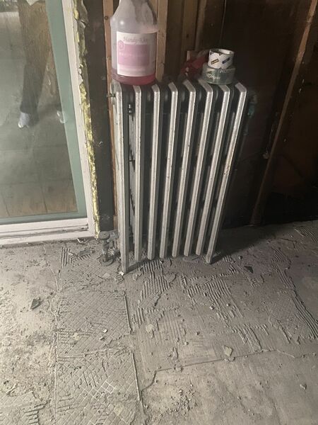 3 Tall Cast Iron Radiators 5 Smaller
