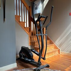 ANCHHER APP Elliptical Machine, Compact Elliptical Trainer with 10 Level of Magnetic Resistence