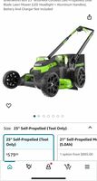 Greenworks 80V 25" Brushless Cordless (Self-Propelled) Dual Blade Lawn Mower (LED Headlight + Aluminum Handles),