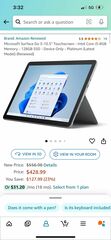 Microsoft Surface Go 3-10.5" Touchscreen - Intel Core i3-8GB Memory - 128GB SSD - Device Only - Platinum (Latest Model) (Renewed)