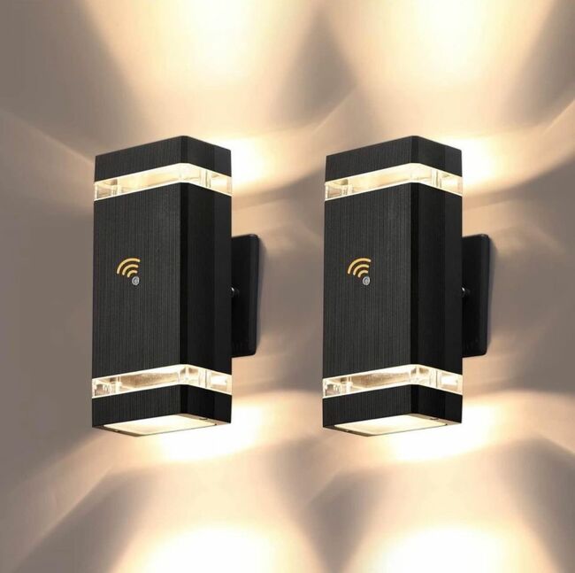 BRAND NEW 2 Packs Dusk to Dawn Outdoor Wall Lights IP65 Waterproof Aluminum   with 5w LED Bulbs for House, Garage, Porch, Doorway