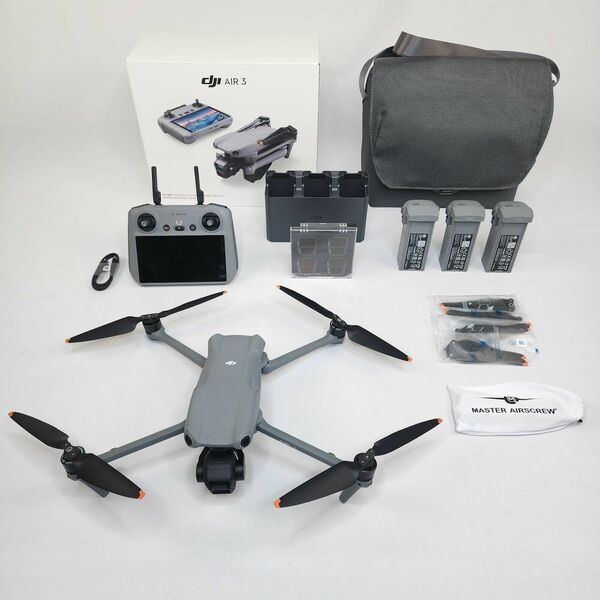 DJI Air 3 Fly More Combo Camera Drone (with RC 2 Remote), Nanuck Case, Filters