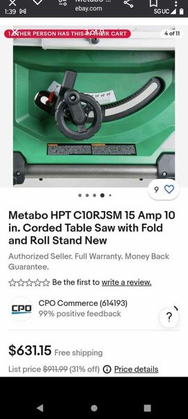 Metabo Table Saw