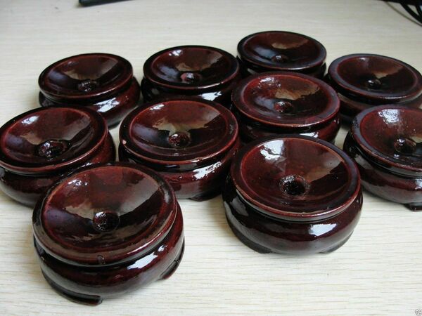 10Pcs Patina Wood tower Stand pedestal Holding CRYSTAL 80-100 MM Sphere