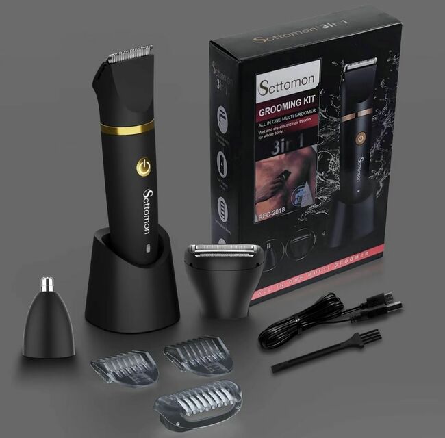3 in 1 Electric Body Hair Trimmer for Men