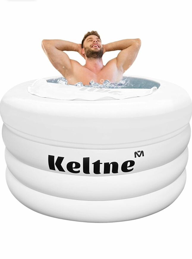 XL Large Ice Bath Tub for Athletes, Inflatable 105 Gallons(400L) Cold Plunge Tub for Adults, Portable Freestanding Ice Barrel with Zipper Cover for Ho